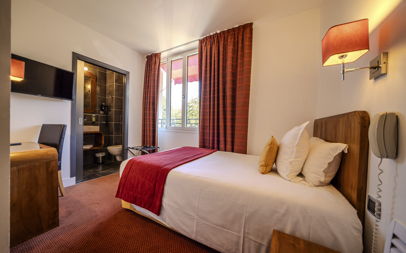 Chambre Single Confort : vue d’ensemble, Manoir de Sauvegrain