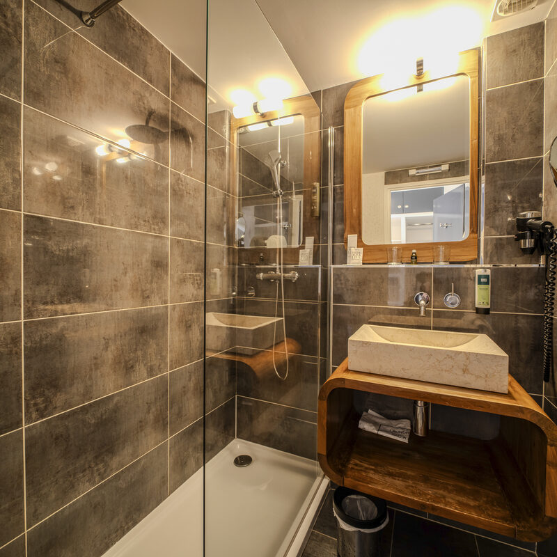 Chambre Double Standard : salle de bains avec douche, Manoir de Sauvegrain