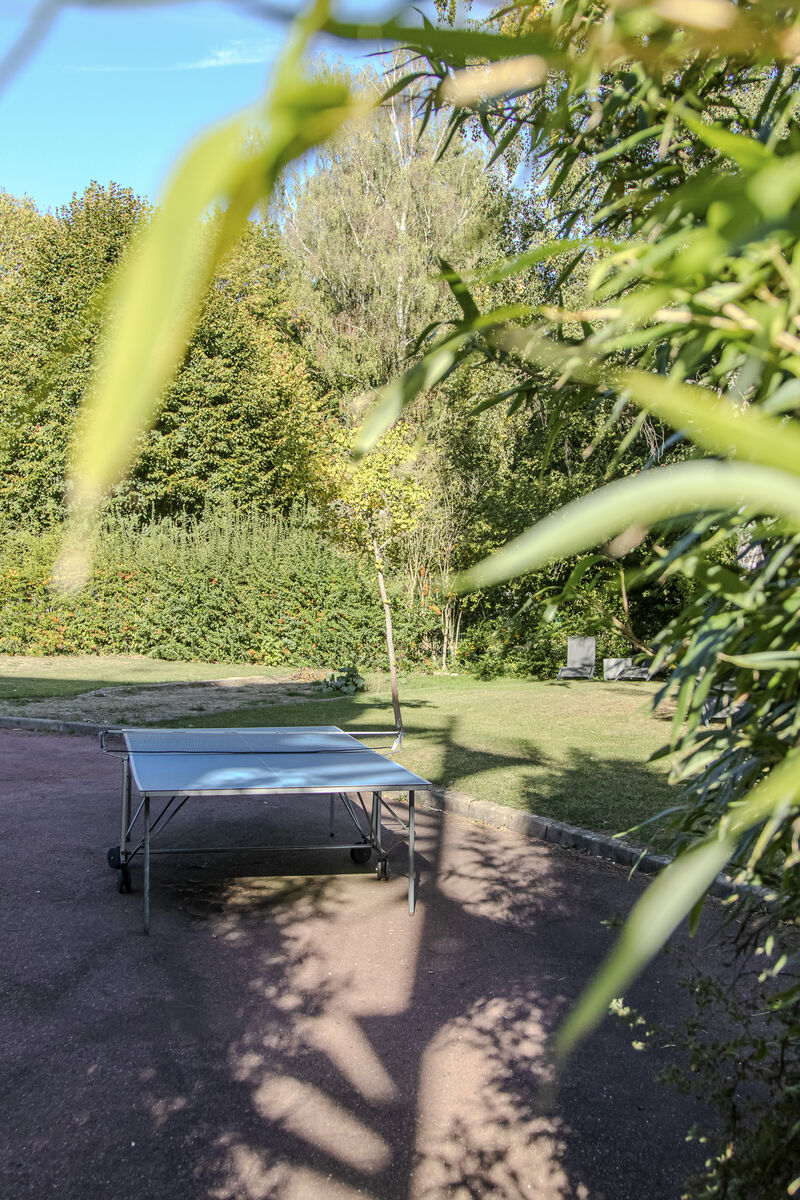 Jardin et allée ombragée du parc du Manoir de Sauvegrain